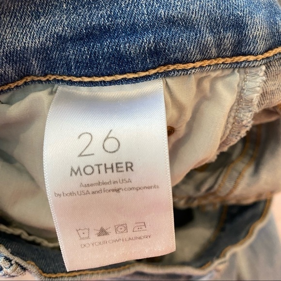 Mother Stunner Zip Ankle Zip Fray Light Kitty Racer size 26 - Picture 6 of 9